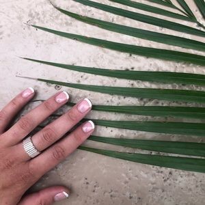 Mesh Chain Ring Silver
